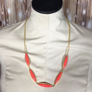 David Aubrey Statement Coral Colored Necklace